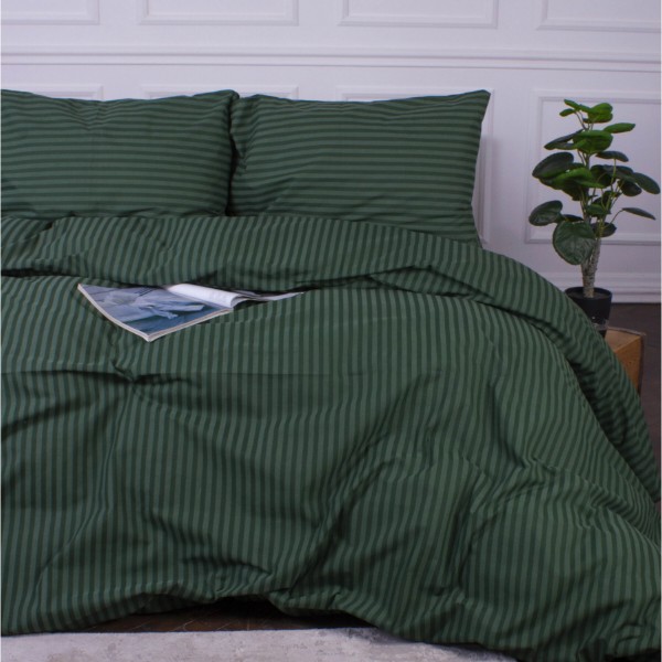 Фото - Комплект постільної білизни дитячий MirSon Ranforce Elite 17-0612 Stripe Emerald 110х140 (2200008201210)